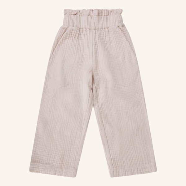 Wide leg almond mousseline - Woman