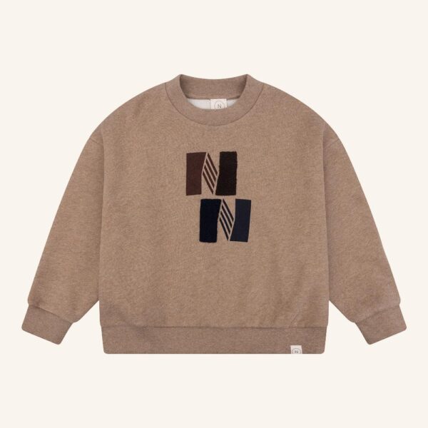 Oversized sweater NN brown melange