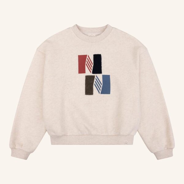 Oversized sweater NN beige melange