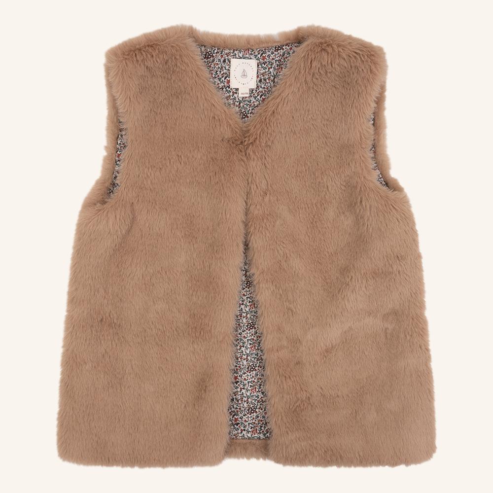 Mikki gillet fluffy brown
