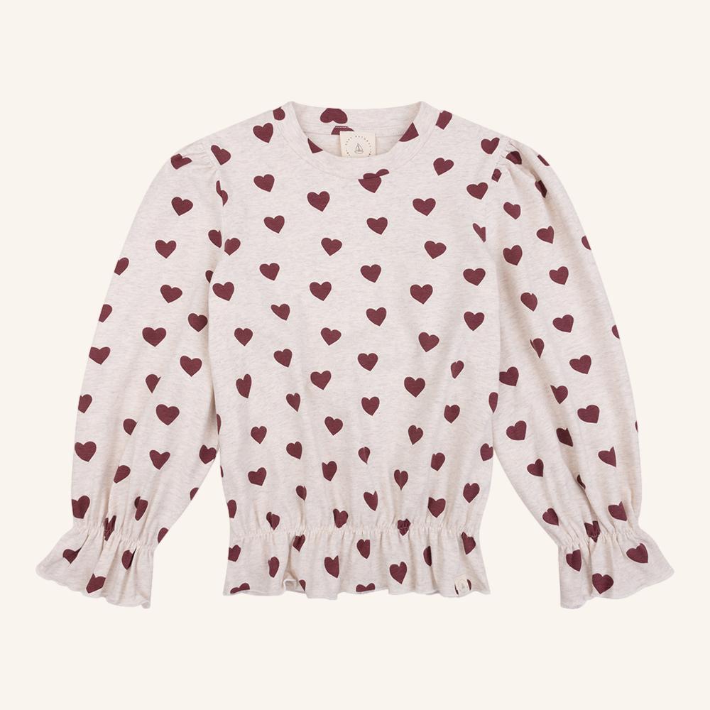 Keesje top berry hearts