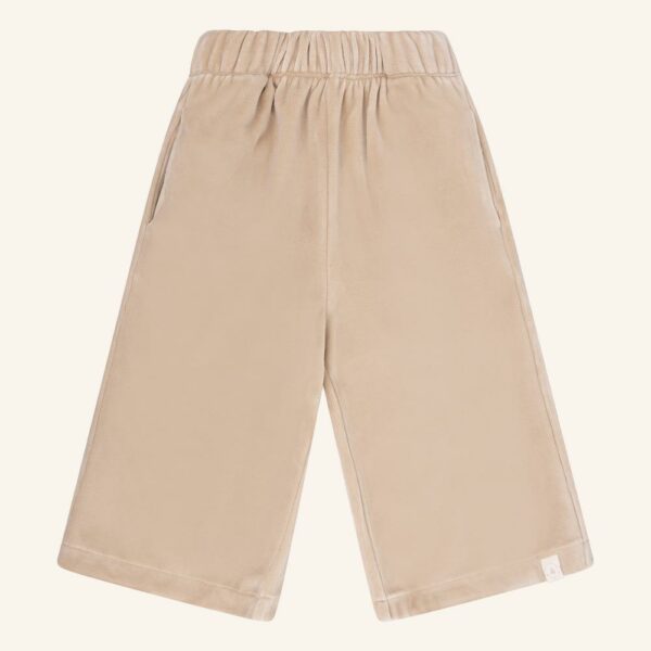 Wide leg zand velvet