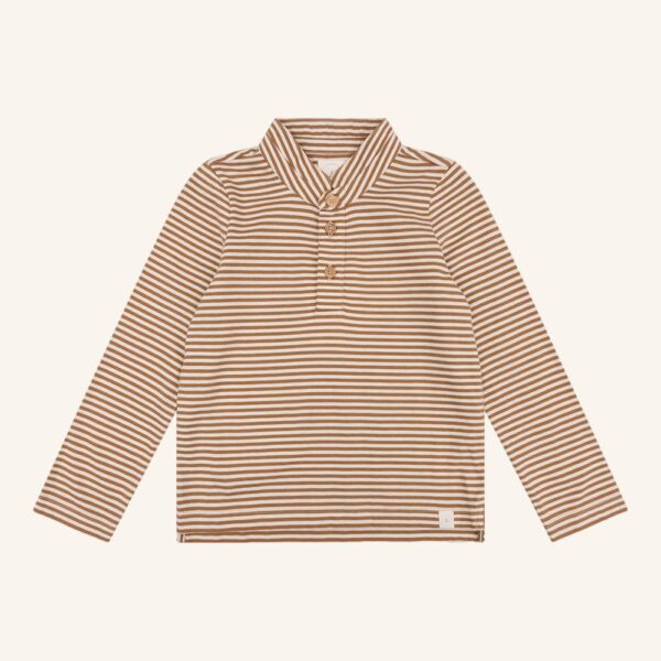 Boys polo biscuit stripe