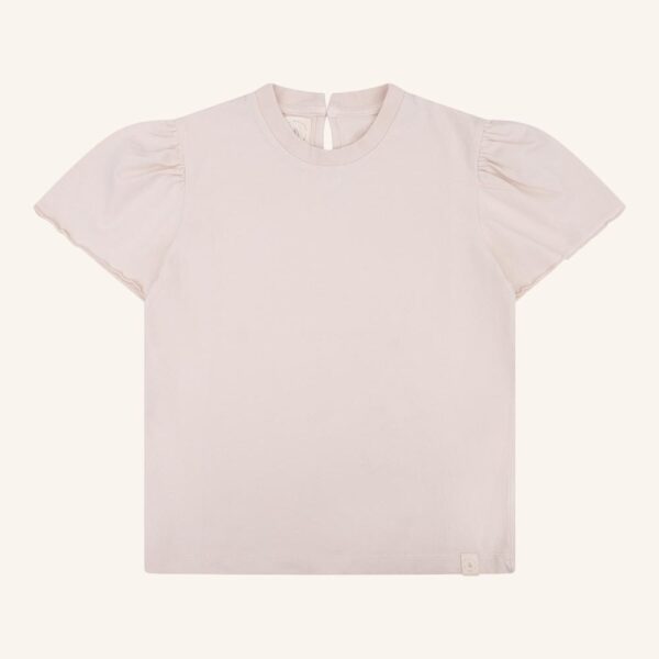 Ruffle top Almond