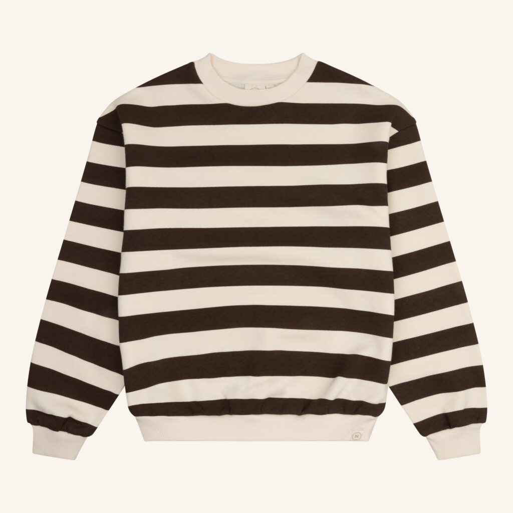 Jules sweater stripe darkbrown