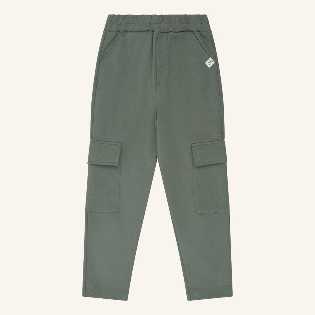 Pantalon chino vert avec poches