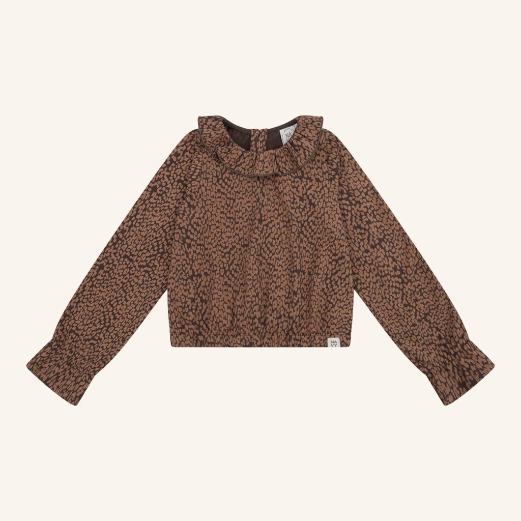 Pippa-Top, Leopardenmuster, braun