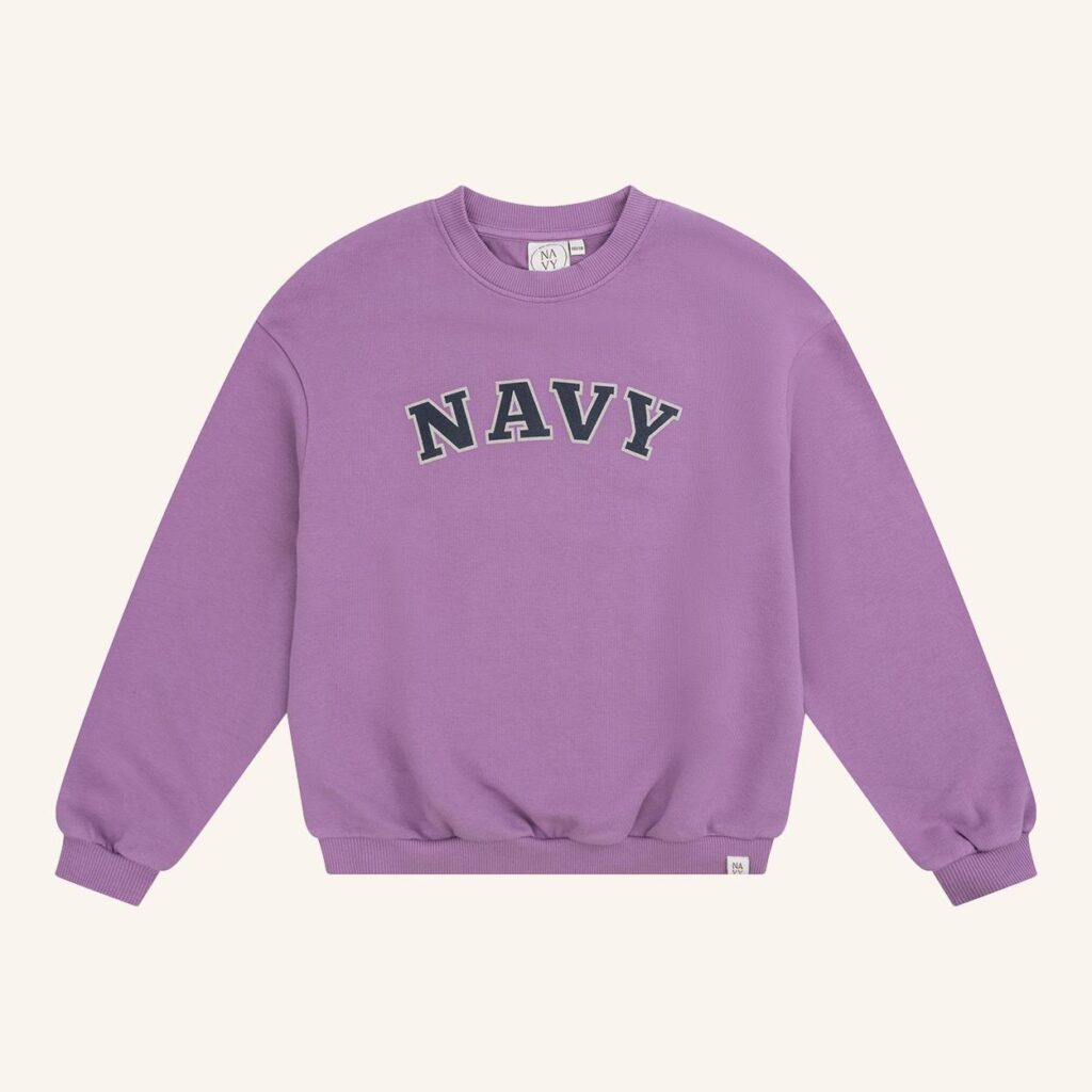 Pull oversize lilas NAVY