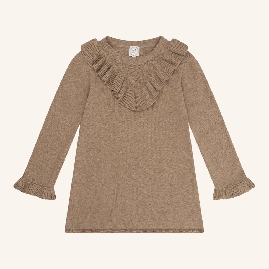 Strickkleid, hellbraun