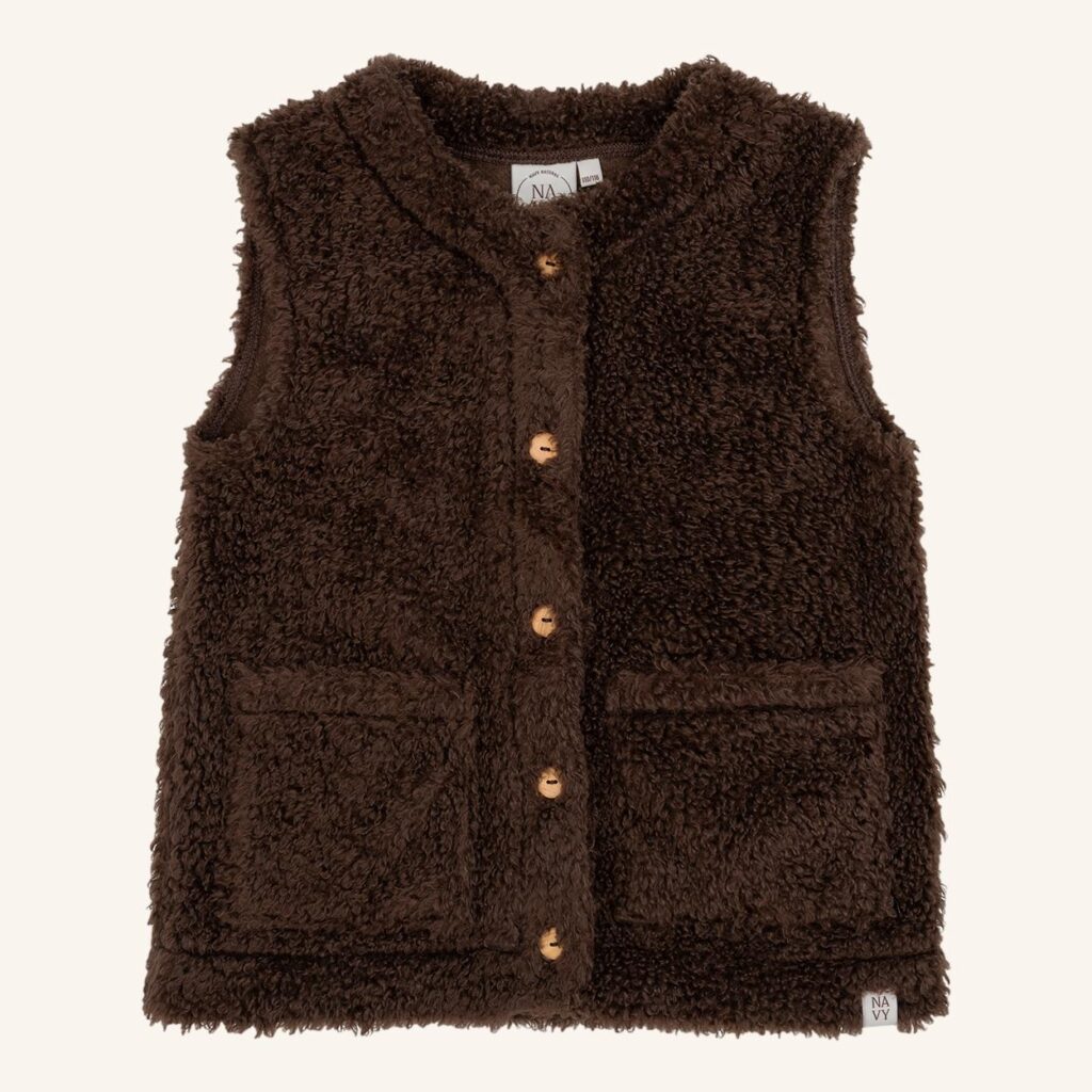 Gilet Mex Teddy marron