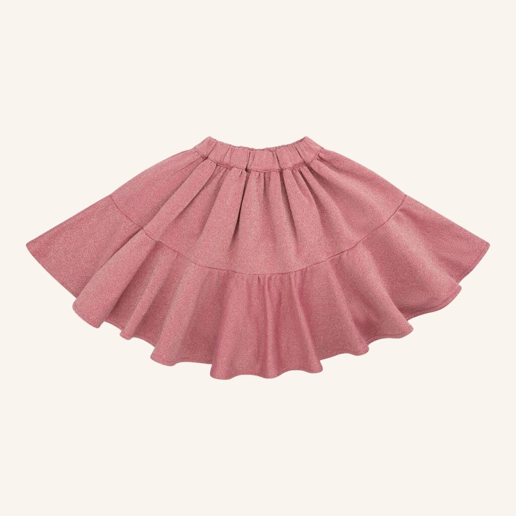 Faith skirt red violet glitter
