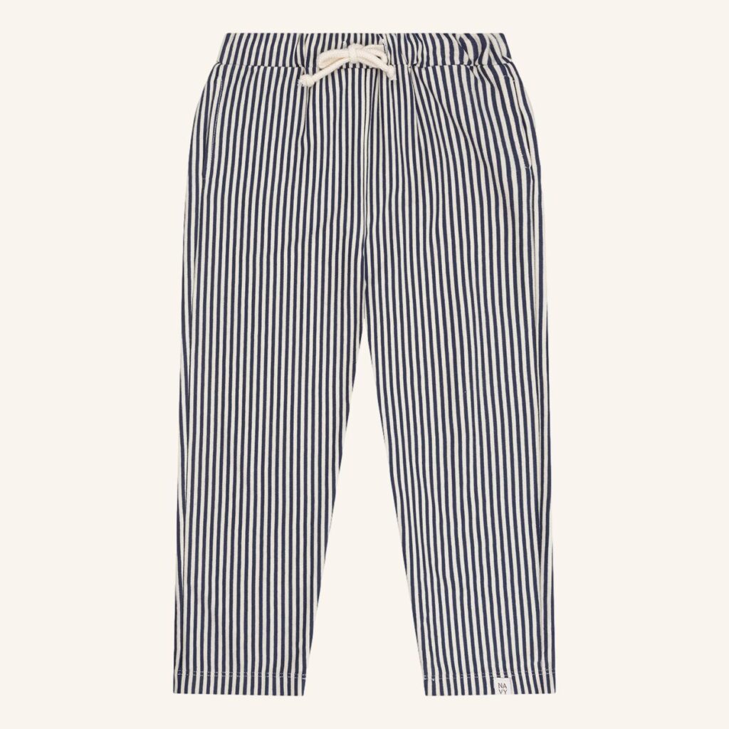 Pantalon Milly à rayures écru