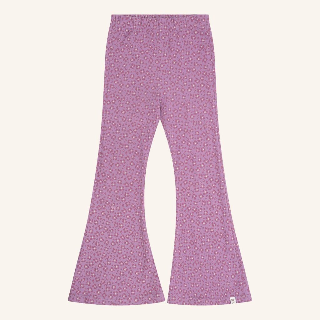 Be flared leopard flower lila