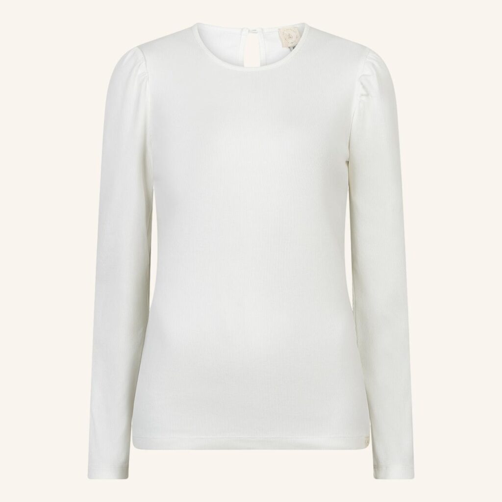 Anouk top costilla blanca - Mujer