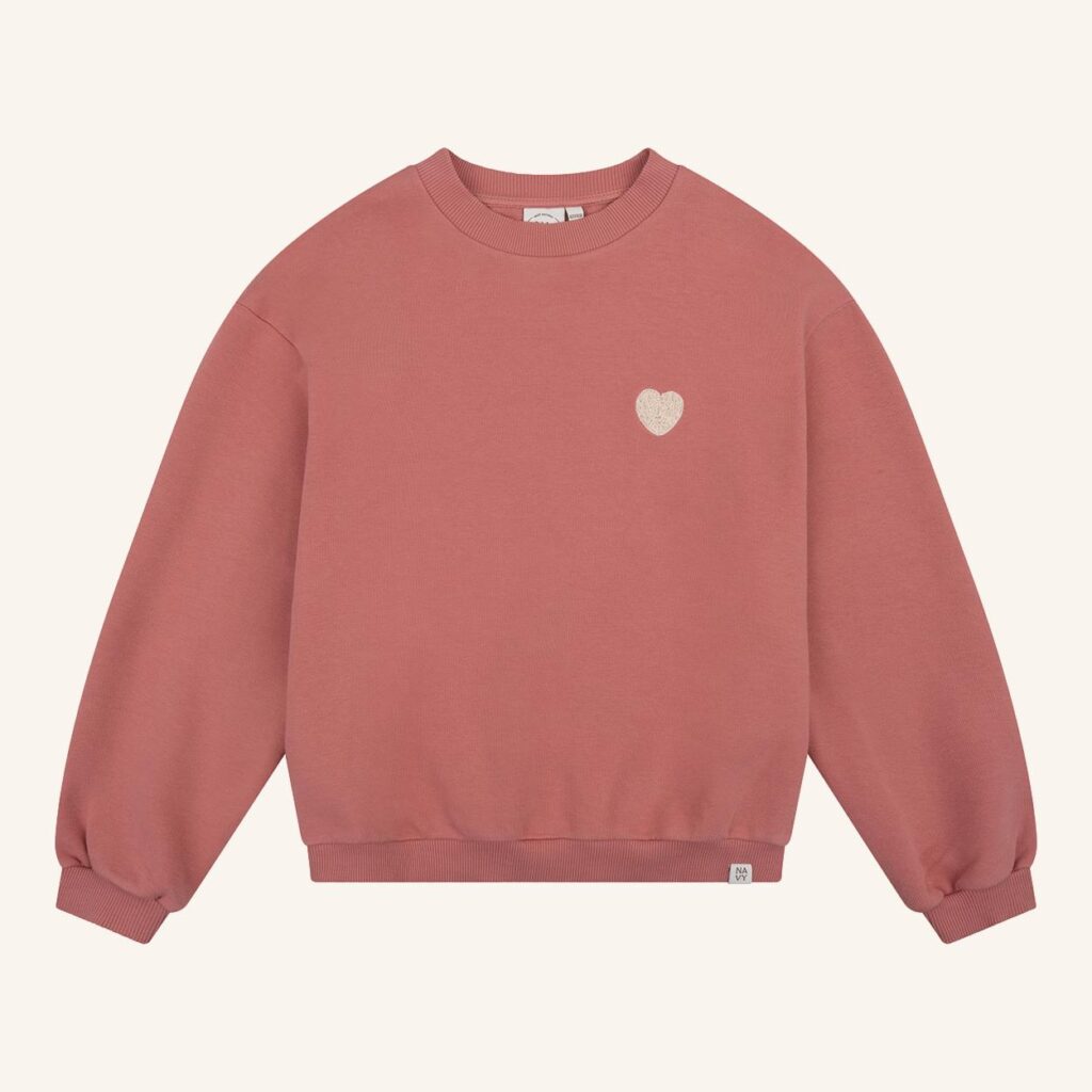 Sweater dusty rose heart