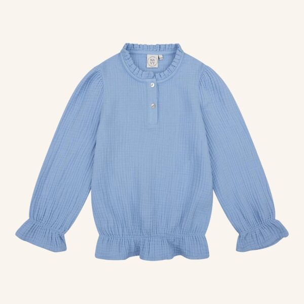 Blusa Julie azul muselina