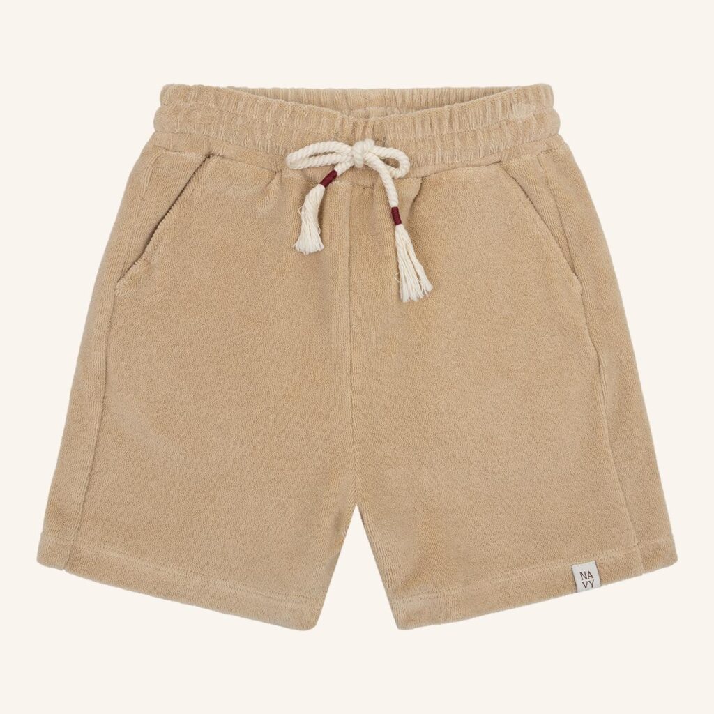 Niels short beige badstof