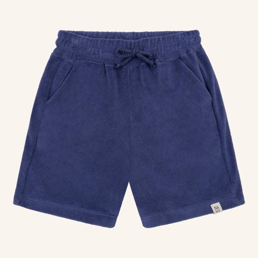 Niels short storm blue badstof