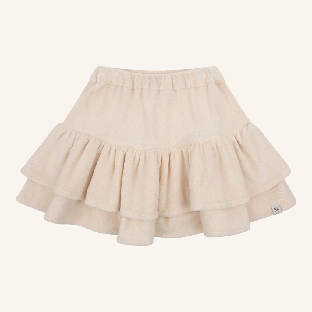 Keet skirt almond badstof