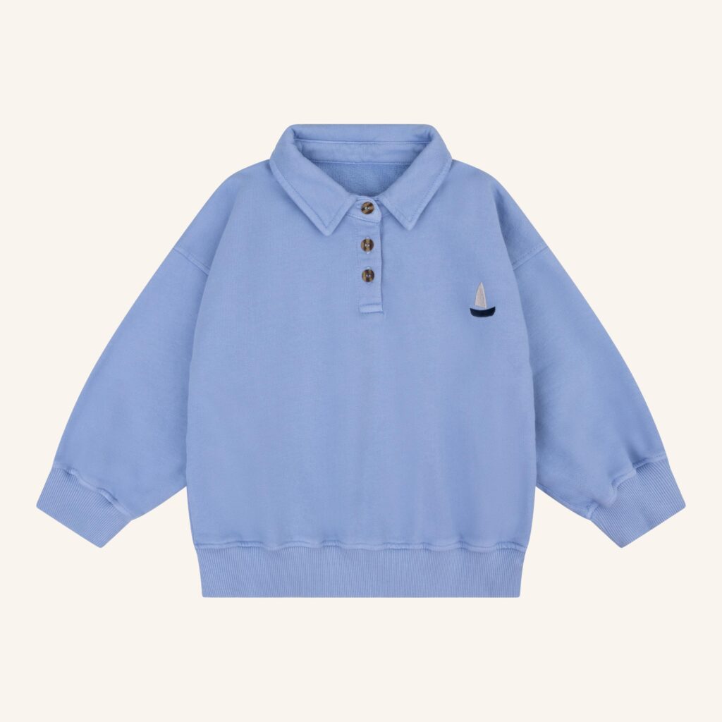 Scott polo sweater light blue