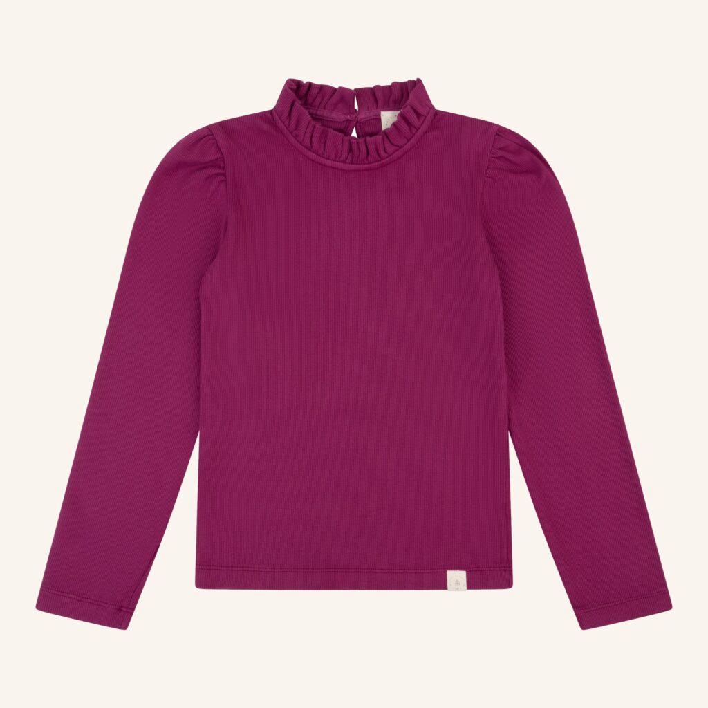 Loulou top berry rib