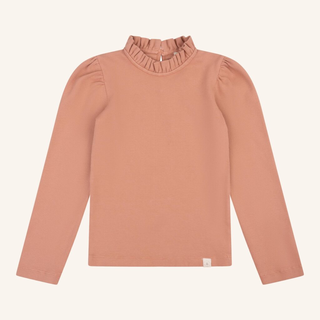 Loulou top rose dawn rib