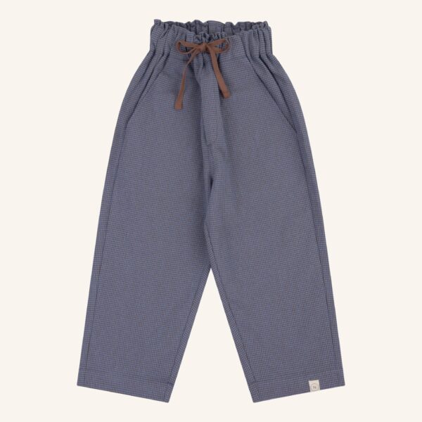 Milly pants light blue & darkbrown