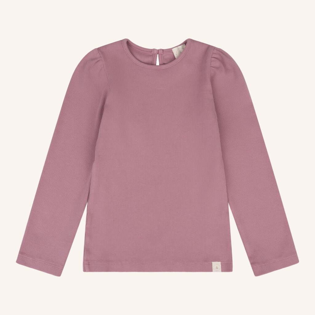 Anouk top lilas rib