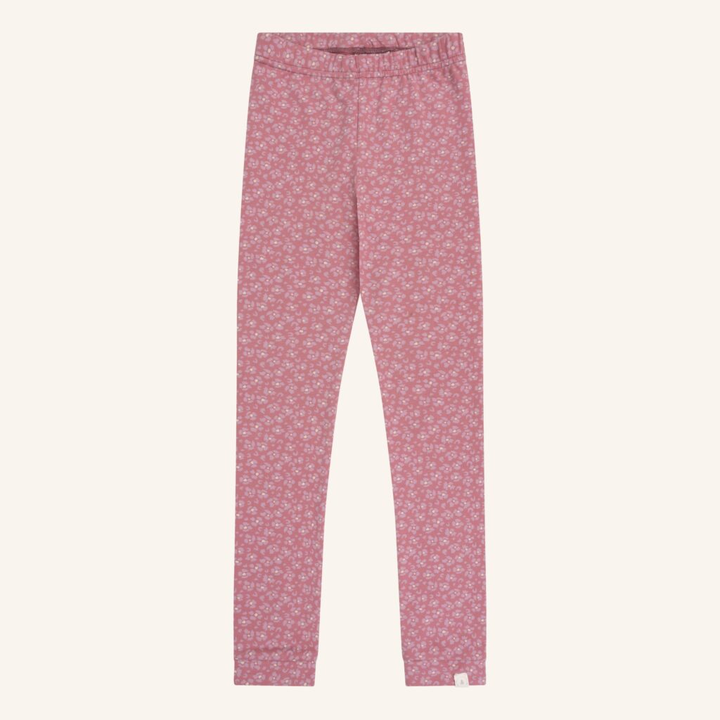 Legging leopard flower lilas