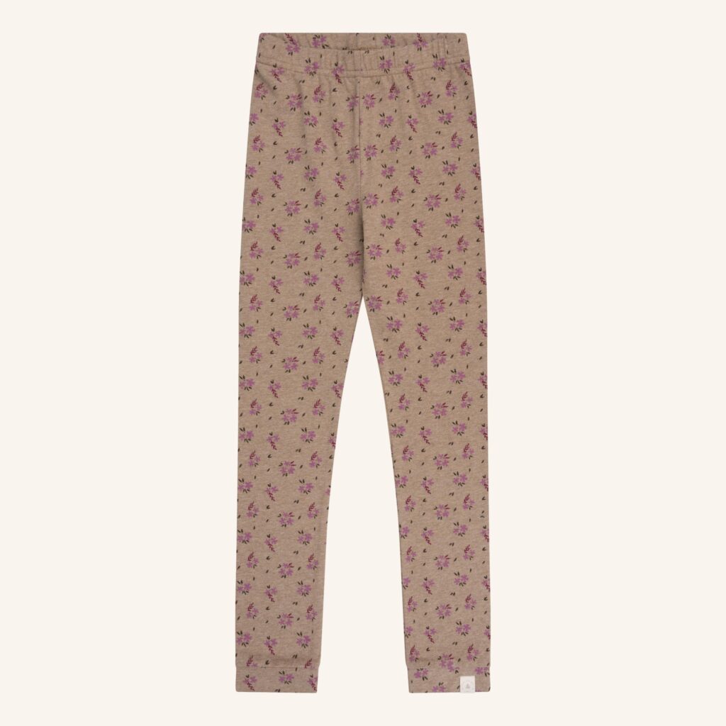 Legging brown melange flower