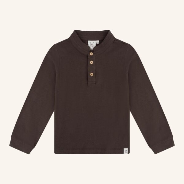 Boys polo darkbrown