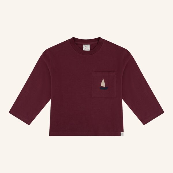 Hidde burgundy longsleeve boat