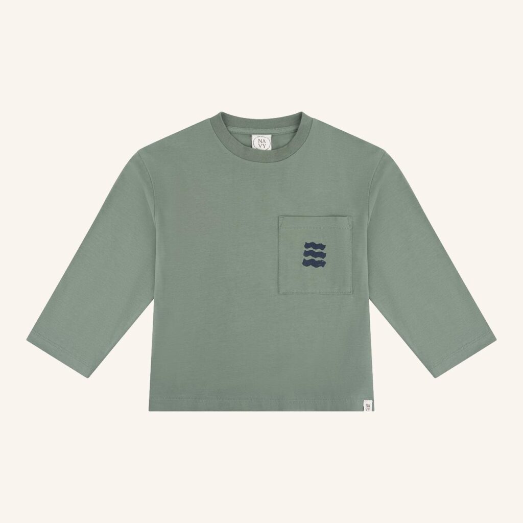 Hidde green longsleeve waves