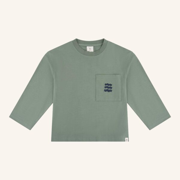 Hidde green longsleeve waves