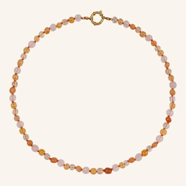 Collar rosa claro / marrón