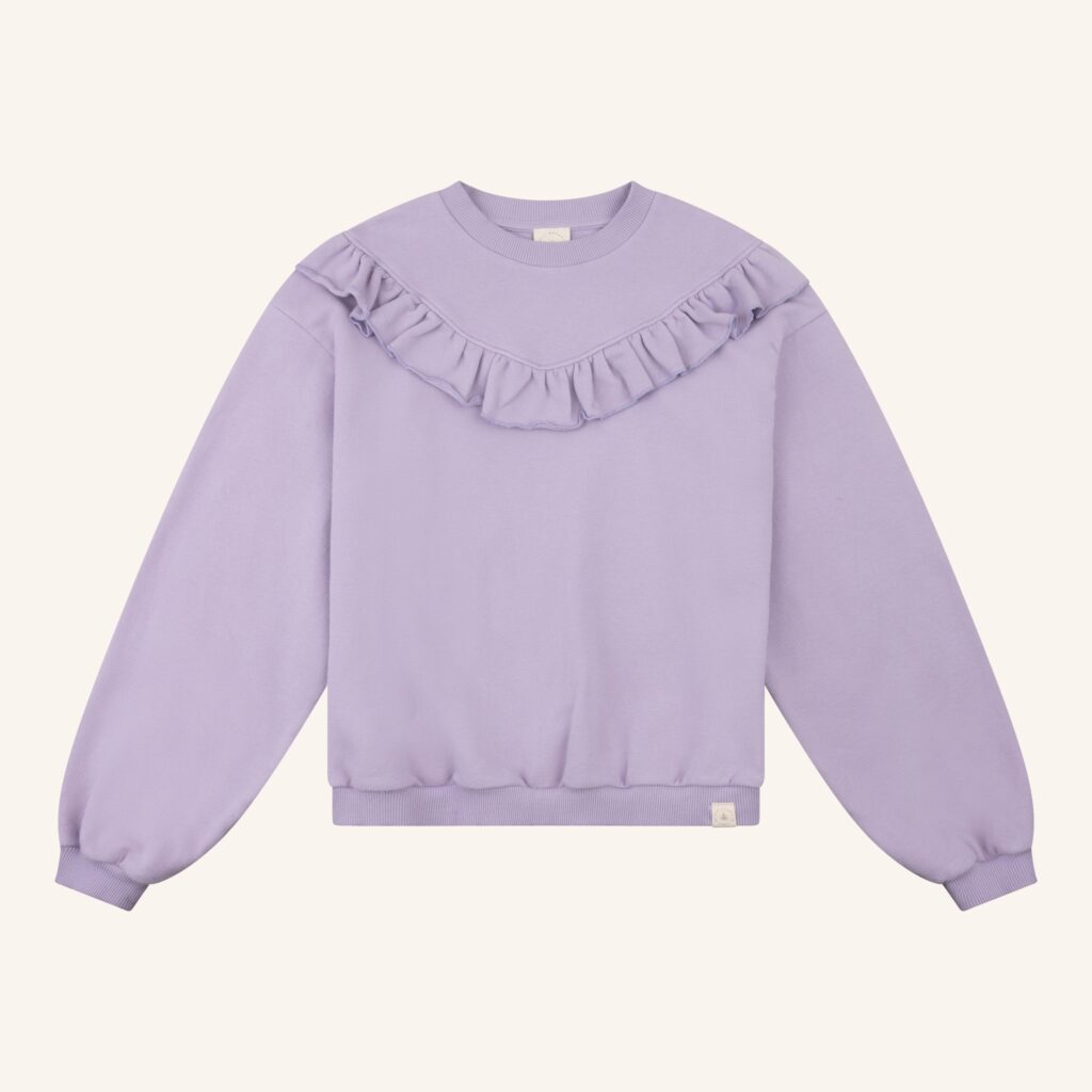 Oversized lila sweater ruffle
