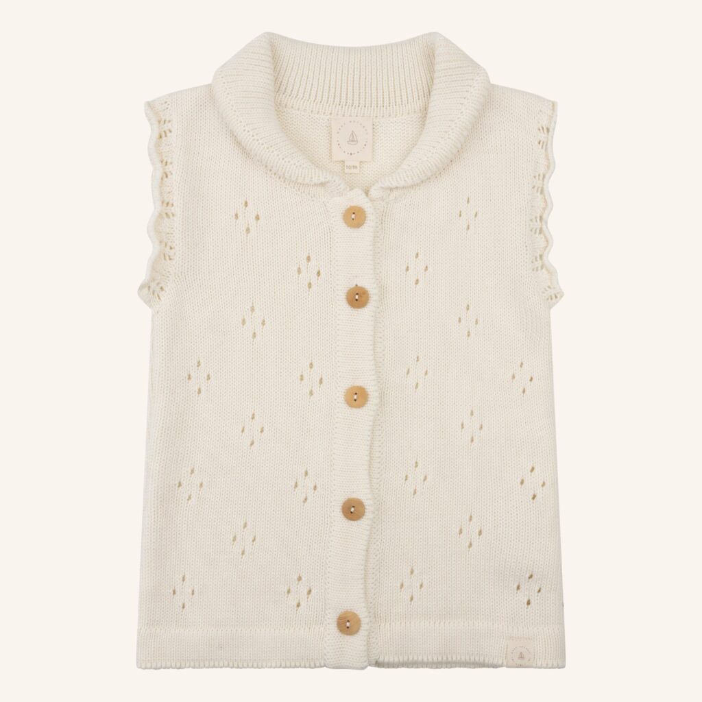 Anna knitted vest creme