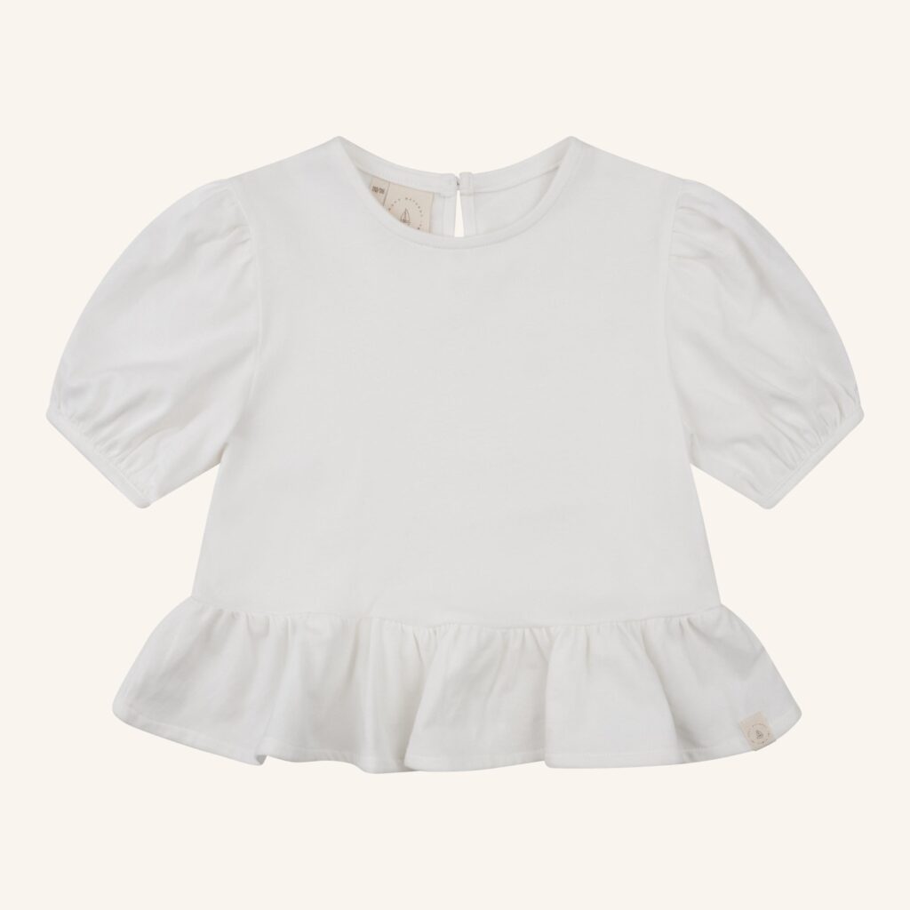 Rose top white jersey