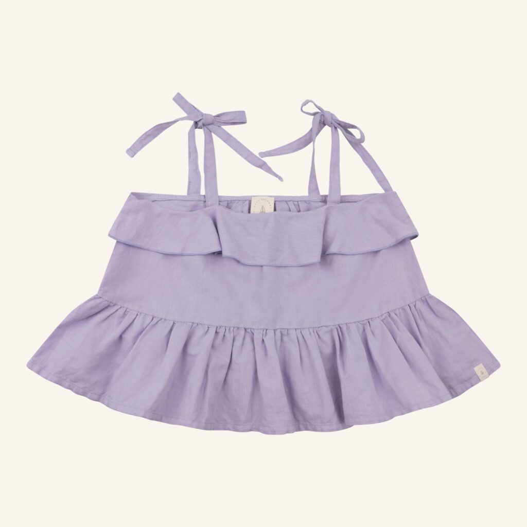 Loe ruffle top lila