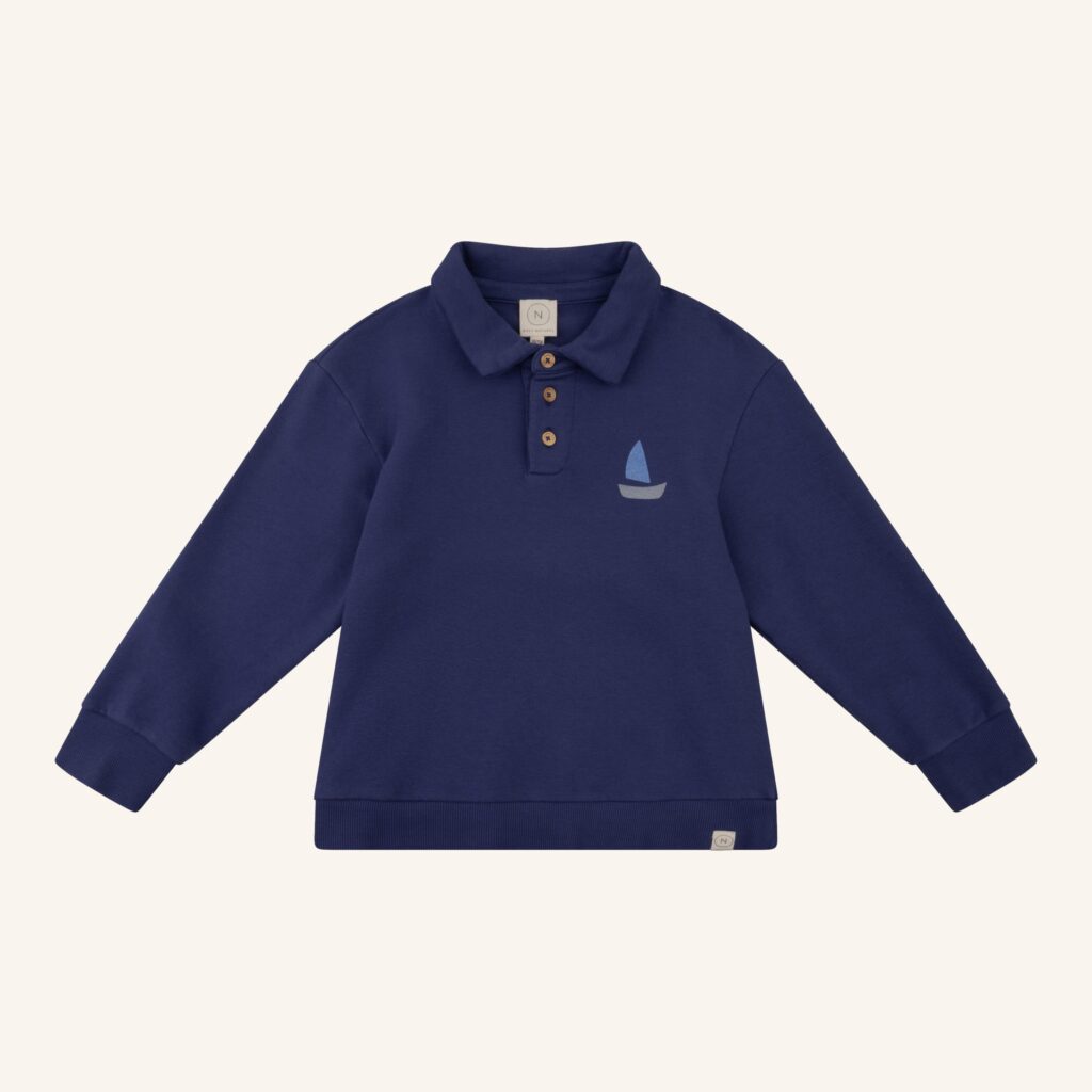 Scott polo sweater blue boat