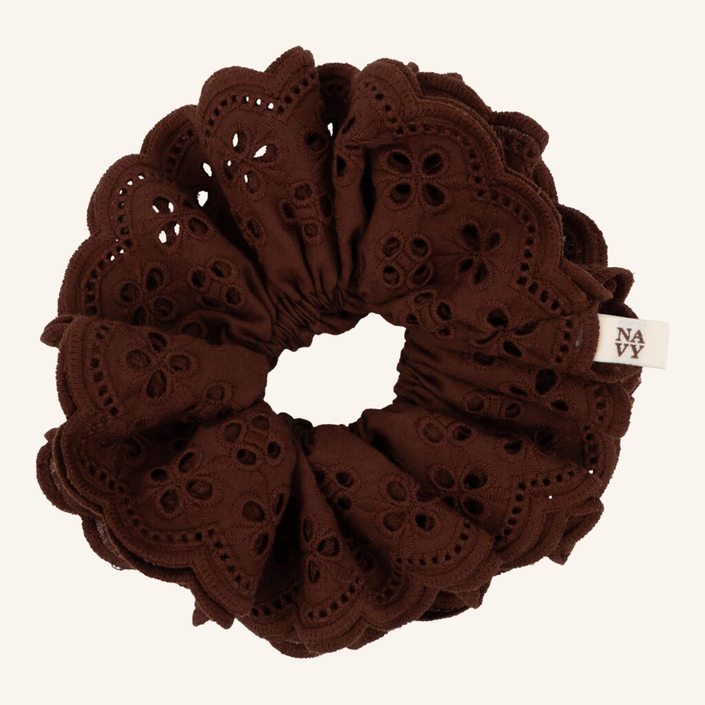 Brown scrunchie