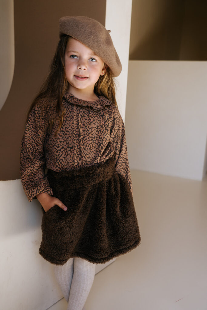 Pippa-Top, Leopardenmuster, braun