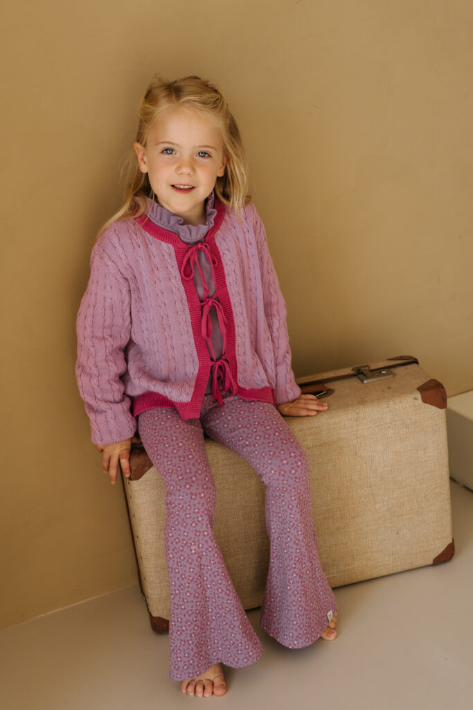 Be flared leopard flower lila