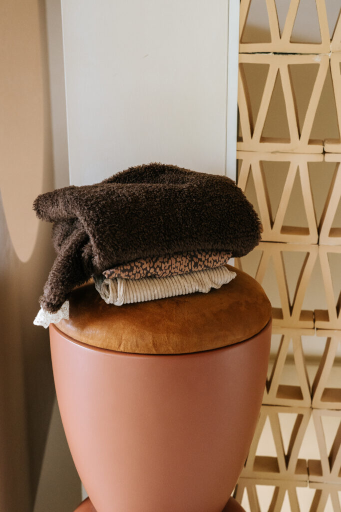 Oversize-Pullover in Teddy-Braun