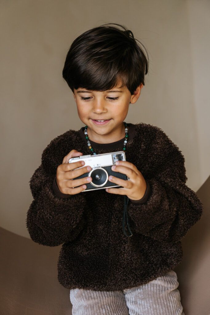 Oversize-Pullover in Teddy-Braun
