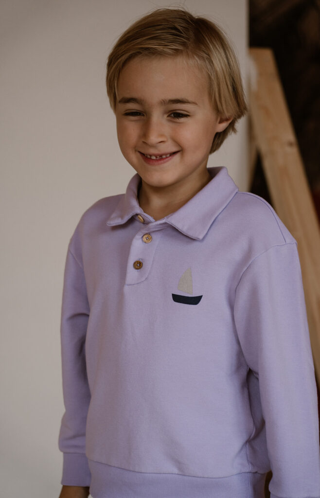 Scott polo sweater lila boat