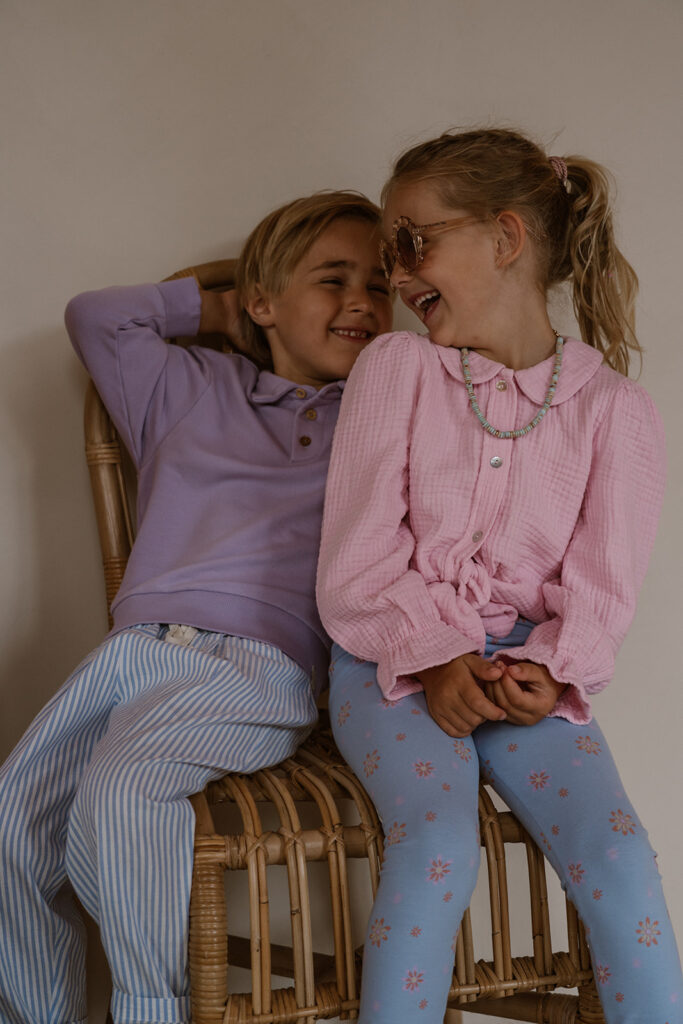 Faye blouse pink mousseline