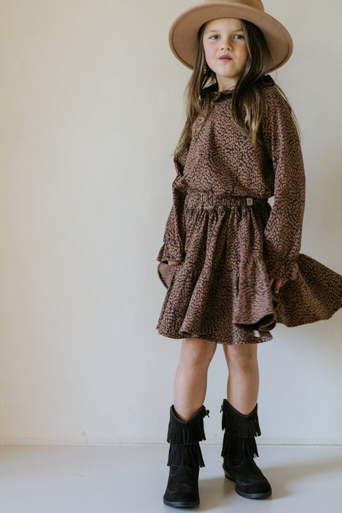 Pippa-Top, Leopardenmuster, braun