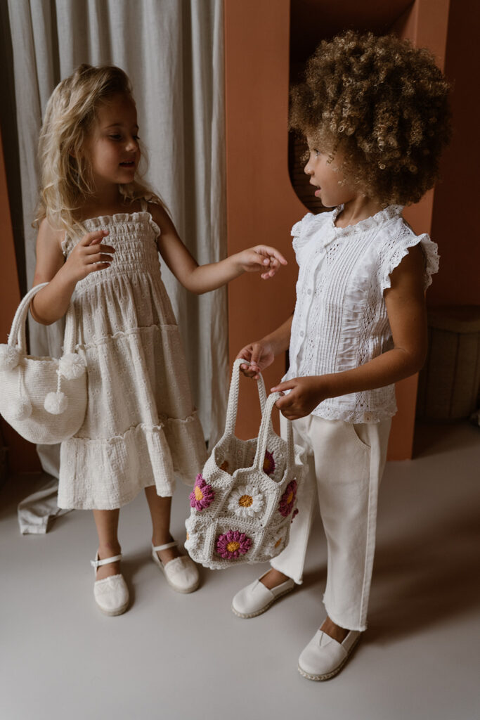 Ruffle dress creme broderie