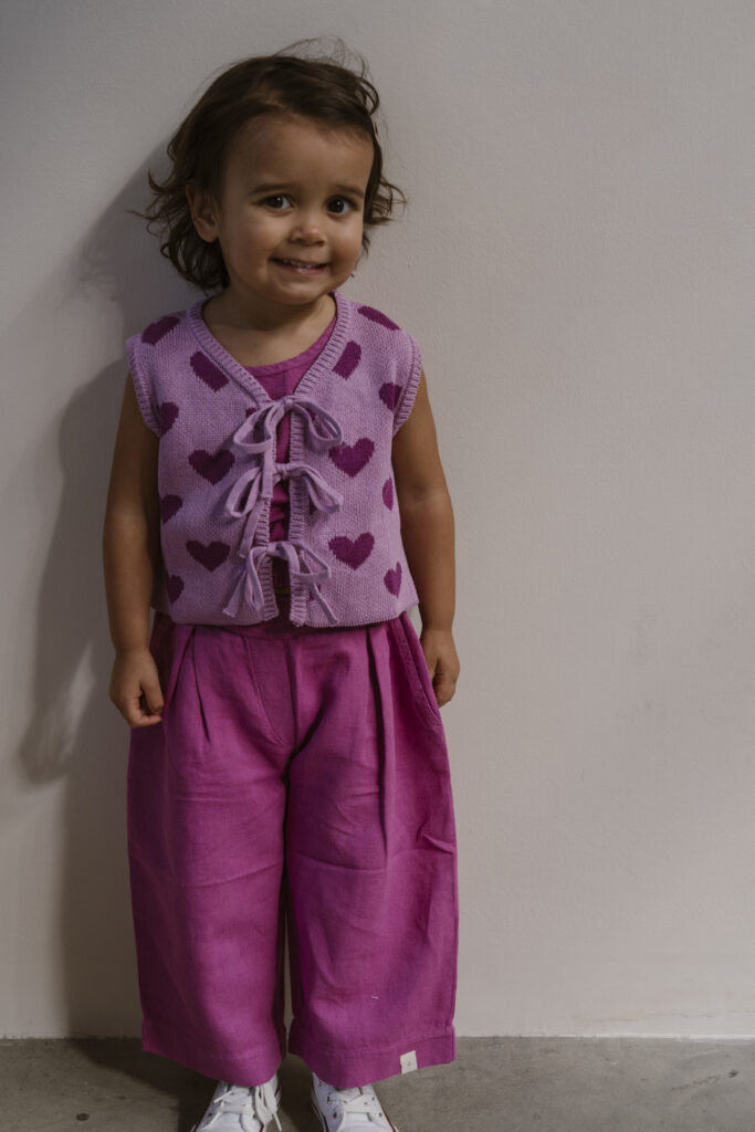 Heart gillet lila & mauve